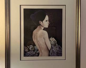 "Sumire-iro no Kyushifu '88" (Violet-Colored Rest Note '88) by Kaoru Saito, Etching 