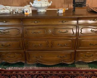 French Louis XV Style Bombe Triple Dresser