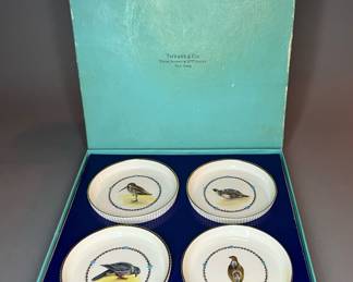 Vintage Royal Worcester Porcelain Coasters in Original Tiffany & Co Presentation Box