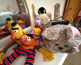 Vintage Sesame Street Burt & Ernie Puppets 