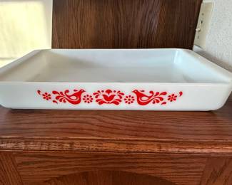 Pyrex Friendship Red Birds #933