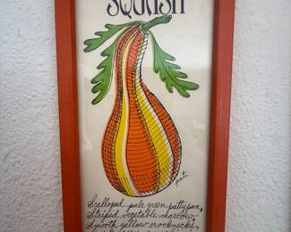 1968 Squash Print  signed Pati 