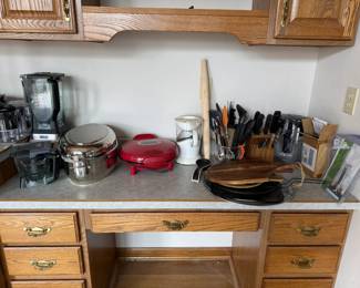 small kitchen appliances and utencils