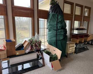 christmas decorations, 9 foot tall christmas tree with lights