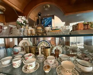 tea cups and misc glassware