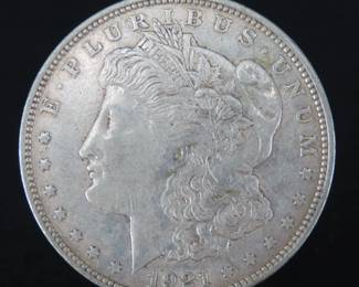Circulated 1921-D Morgan Silver Dollar