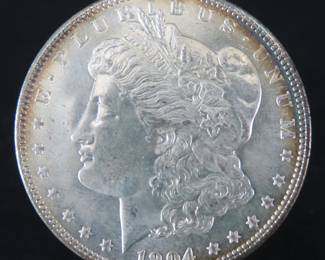 Circulated 1904-O Morgan Silver Dollar