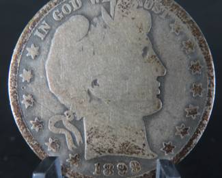 Circulated 1899-O Barber Silver Half Dollar