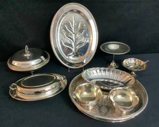 Silver Plated Hot Cold Serving 