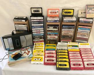 Cassettes, Tape Recorder And Kids Books