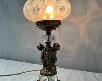 Cherub Brass Lamp