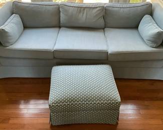 Blue Couch And Ottoman