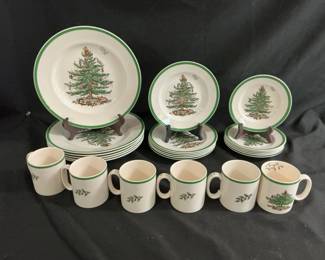 Christmas Spode Mugs And Plates