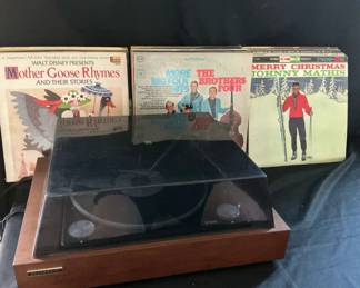 Panasonic Record Player And Records