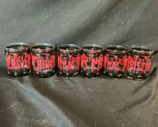 Merry Christmas Set Of 6 Glasses