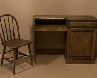 Vintage Writing Desk And Chair