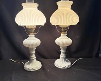 Milk Glass Lamps