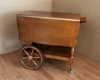  05 Vintage Wooden Bar Cart