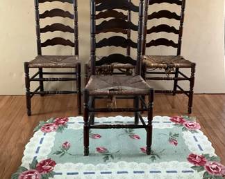 Wicker Chairs Rose Rug