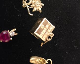 14k gold Charms