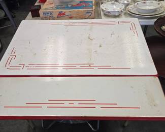 1950s metal enamel table