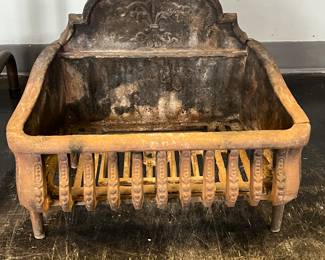 cast iron fireplace log holder