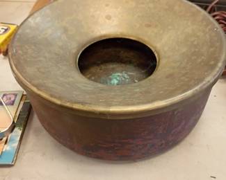 Brass spittoon 