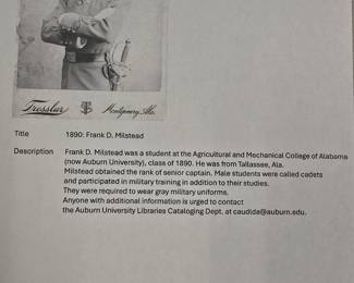 1890 Auburn University cadet sword