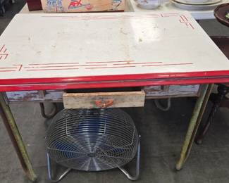 1950s metal enamel table