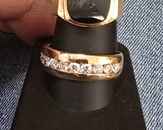 Diamond and Onyx rings
