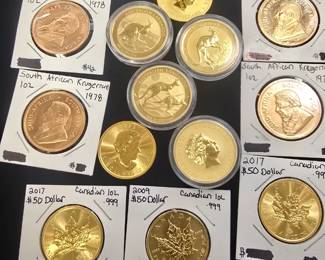 1oz Gold coins 