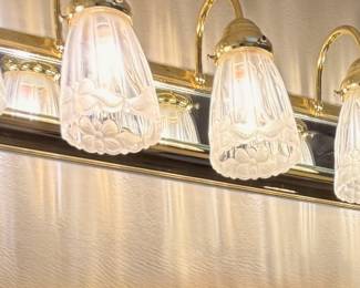 Three Identical 5-Lamp Bathroom Lighting Fixtures are Available