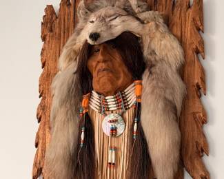 Striking Native American portrait wall art