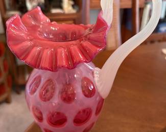 Fenton glass pitcher/vase
