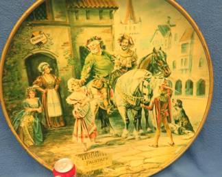 Lot 395. Vintage Falstaff Beer large 24" diameter metal tray