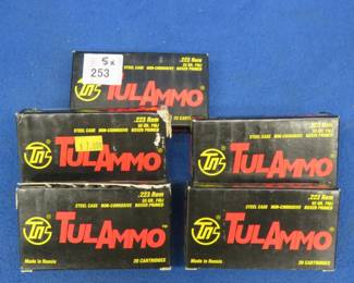 Lot 140. 100 Tula .223 Rem rounds