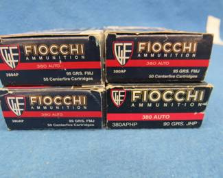 Lot 286. 200 Fiocchi 380 auto. 95-grain FMJ.