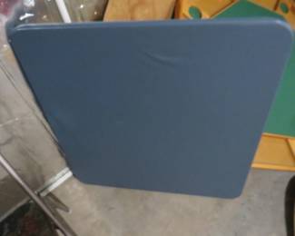 Lot 495. Card table and five folding chairs