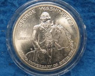 Lot 278. 1982 D Washington commemorative 90% silver half dollar