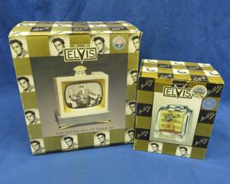 Lot 444. Elvis cookie jar and music box