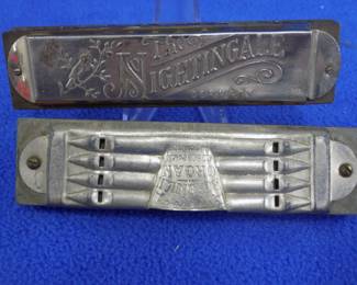 Lot 88. Seydel Nightingale diatonic and a F.A. Bohemian organ Diatonic in the key of C that does not work