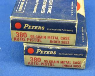 Lot 144. 100 Peters 380 Auto rounds