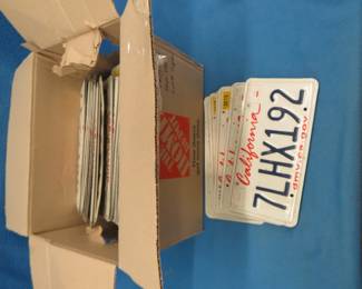 Lot 121. 32 lbs. of California license plates