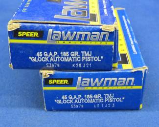 Lot 51. 100 Speer Lawman 45 G.A.P. rounds