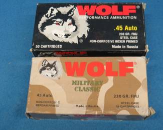 Lot 283. 100 Wolf 45 auto. 230-grain FMJ.