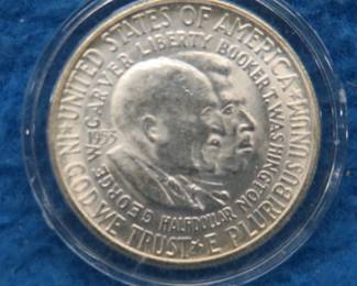 Lot 274. 1953 S Washington/Carver commemorative 90% silver half dollar