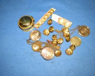 Lot 453. Buttons, medallions, and more