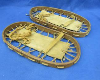 Lot 363. WWII era Bear Paw style snow shoes