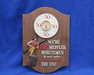 Lot 391. Vintage AP Muffler clock