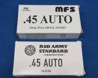 Lot 59. 100 mixed 45 Auto rounds